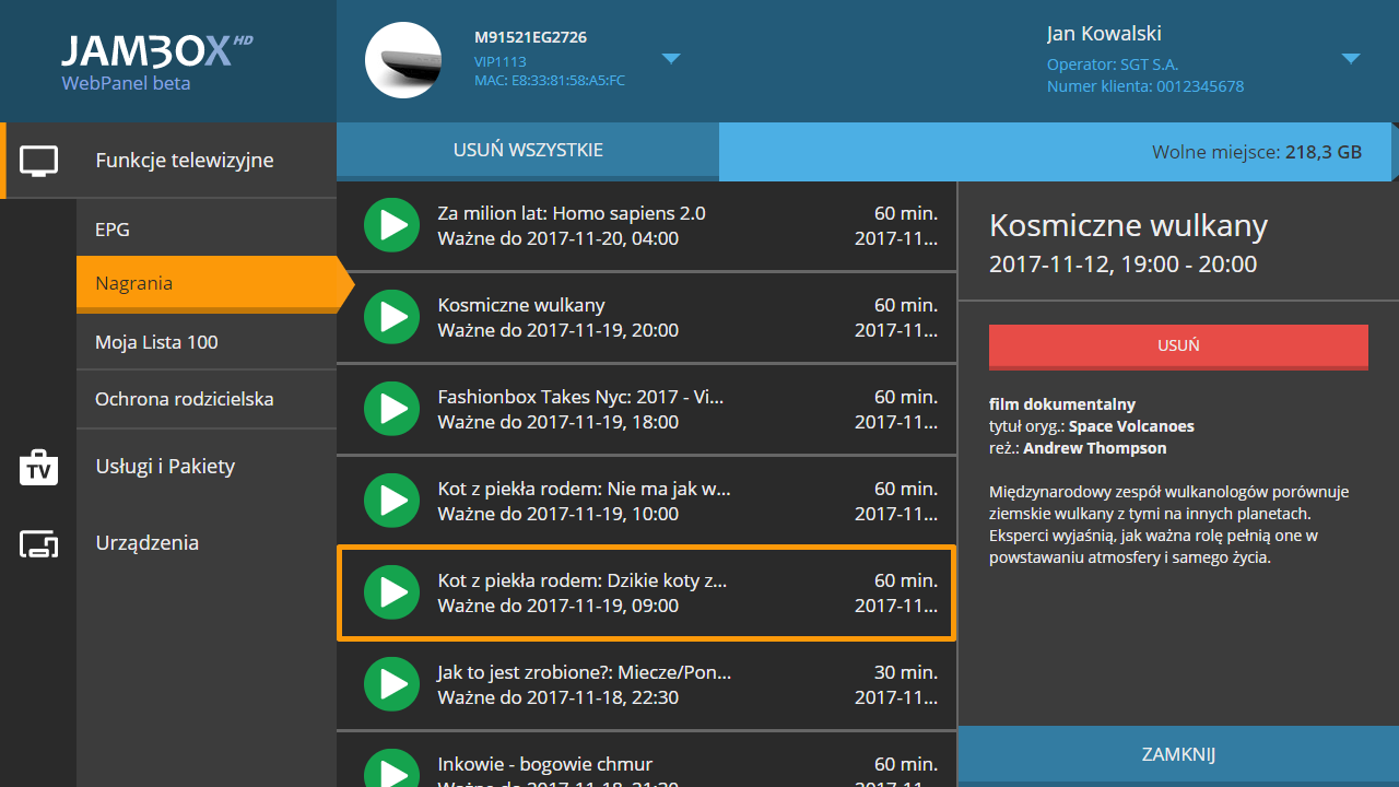 JAMBOX go! - Nagrania